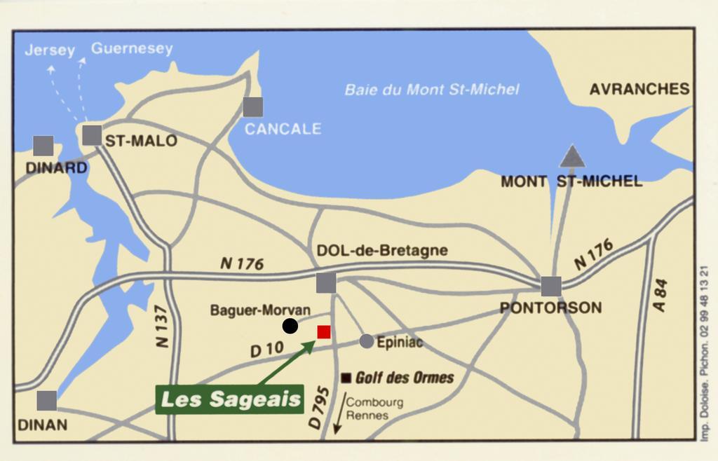 Hotel Gite Les Sageais Baguer-Morvan Exterior foto